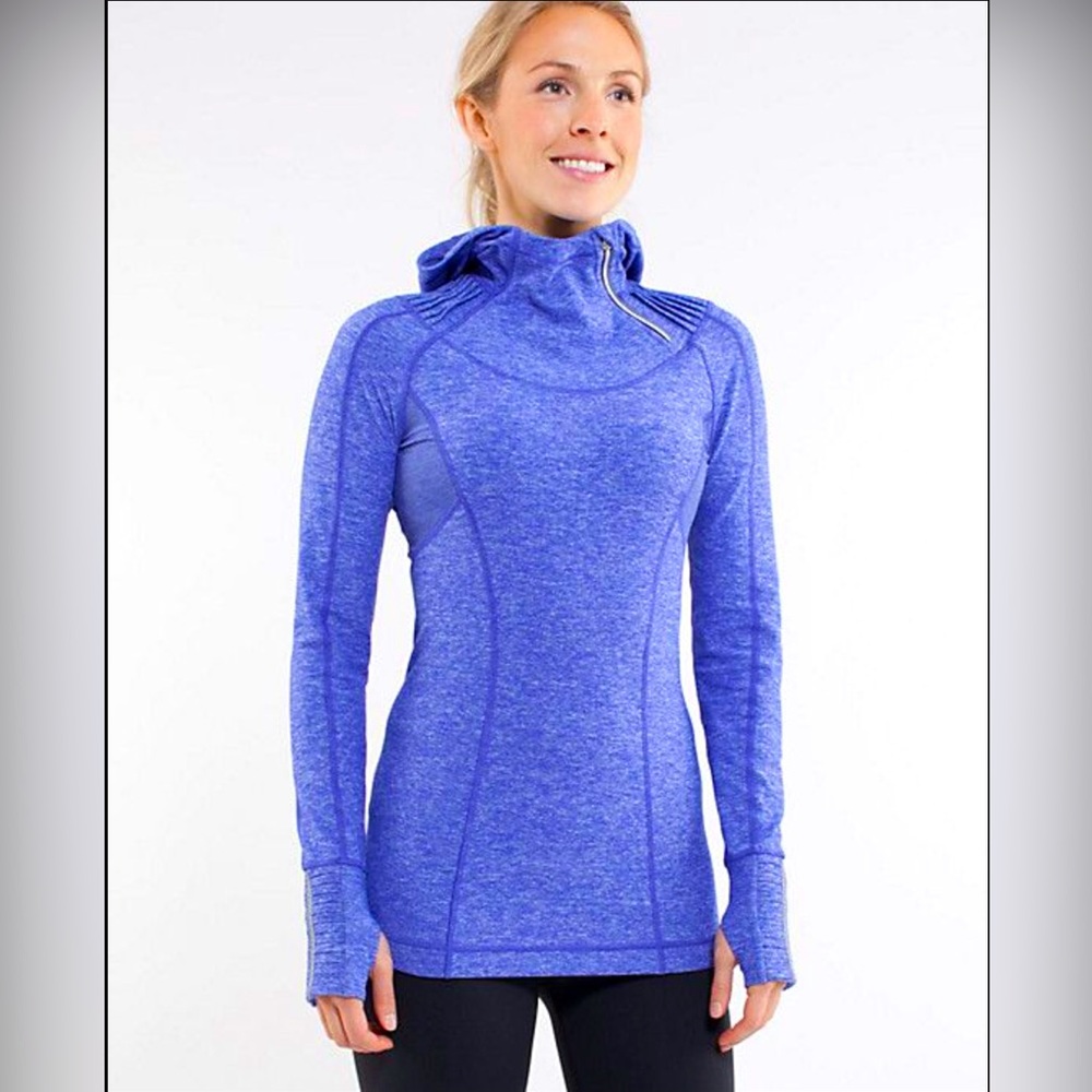 Lululemon Back on Track Pullover Heather Persian Blue 6